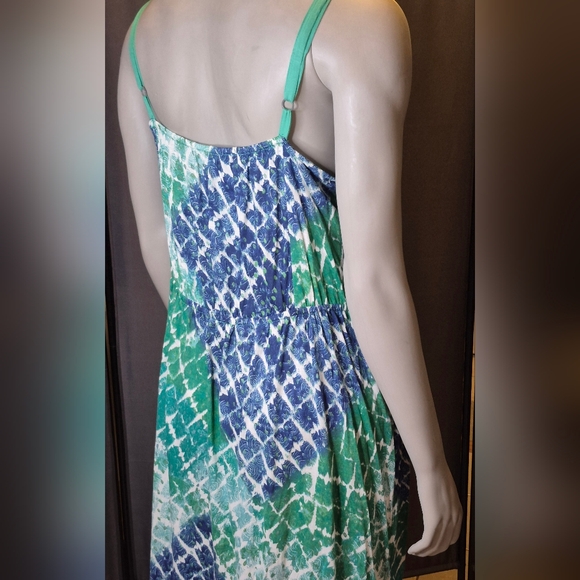 Nine West Blue and Green Patterned Maxi Dress - Picture 8 of 15